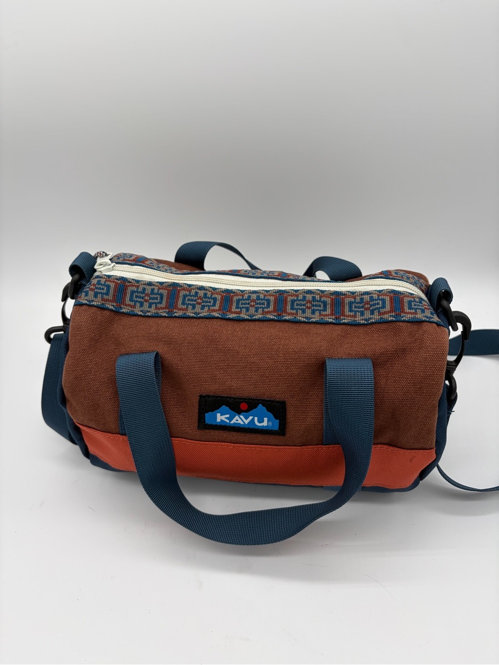KAVU Manastash Mini Duffle Colorblock Crossbody Bag